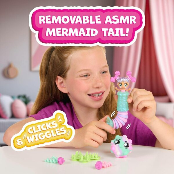 Fashion Fidgets Deluxe Mermaid, Doll and Pet with 18+ Ways to Fidget