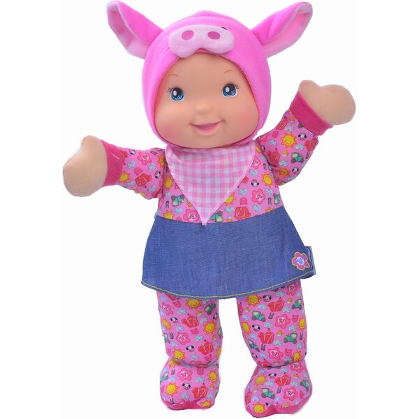 Baby's First Farm Animal Friends Rosa Schwein 12" weiche und süße Musikpuppe