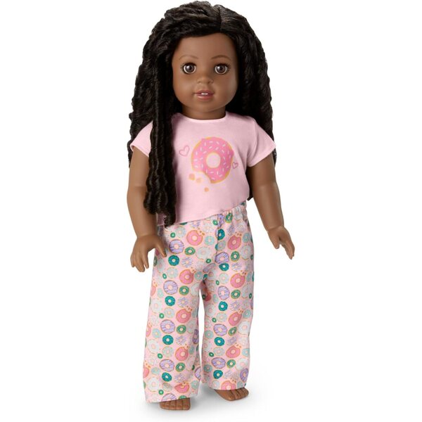 American Girl Truly Me 18 Zoll mit Donut Dream Pyjama und Schlafaccessoires