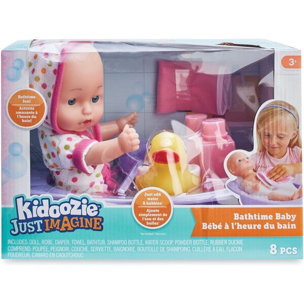 Kidoozie Bathtime Panenka a doplňky do vany, role play 3+