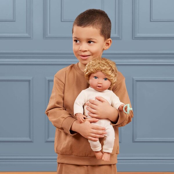 LullaBaby 14 Zoll realistische Puppe mit blonden Haaren und weichem Körper, Kinderspielzeug