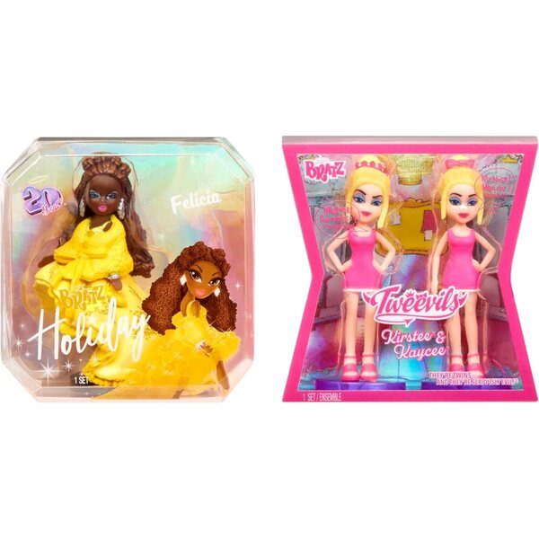 Mini Bratz Limited Edition 2er-Pack mit Holiday Felicia und Tweevils in Displayverpackung