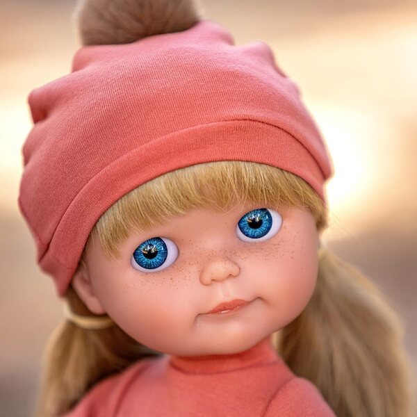 JC Toys Chloe marki Berenguer - lalka 38 cm z naturalną sukienką i długimi blond włosami
