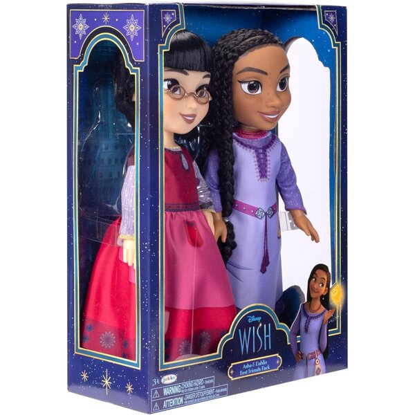 Panenky Disney's Wish Asha & Dahlia Friend s autentickým oblečením a doplňky 35 cm