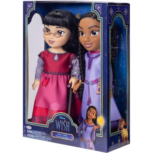 Panenky Disney's Wish Asha & Dahlia Friend s autentickým oblečením a doplňky 35 cm