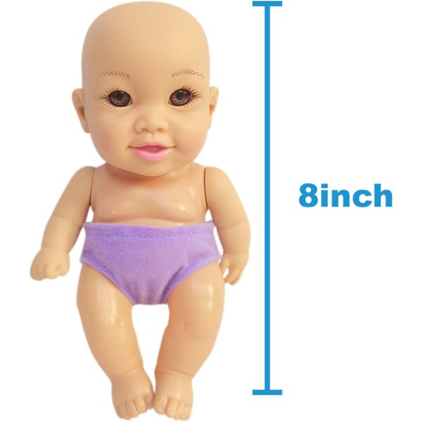 New Adventures: Magic Nursery Bath Caddy Baby Set - 8" Doll with Accessories for Fun Pretend Play & Bath time, Ages 2 and up
