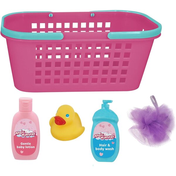 New Adventures: Magic Nursery Bath Caddy Baby Set - 8" Doll with Accessories for Fun Pretend Play & Bath time, Ages 2 and up
