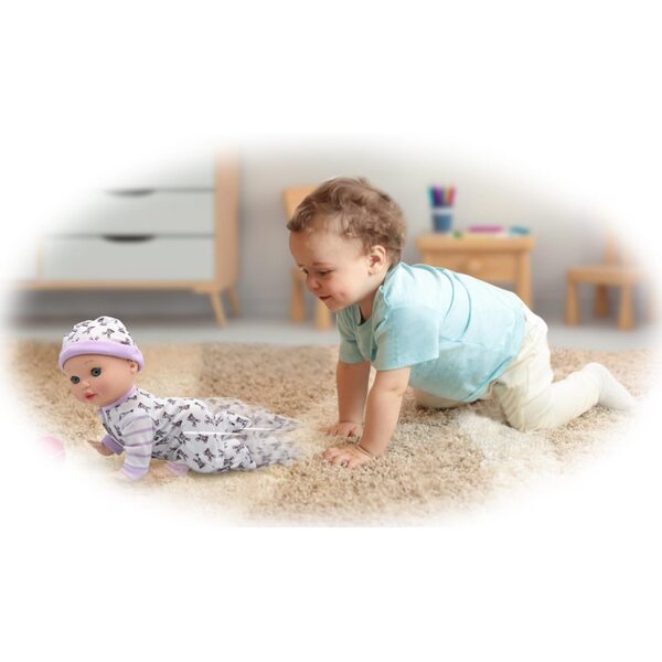 Little Darlings Crawling Baby 10'' Puppe mit interaktiver Bewegung und Zubehör