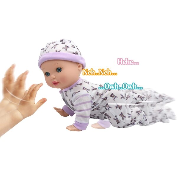 Little Darlings Crawling Baby 10'' Puppe mit interaktiver Bewegung und Zubehör