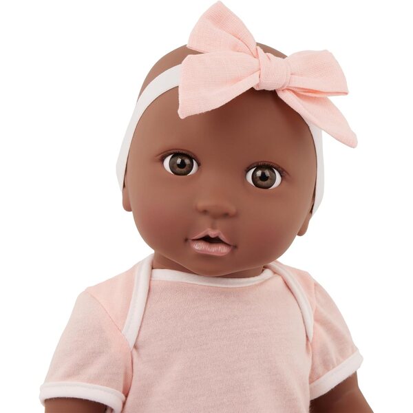 LullaBaby 14 Zoll realistische Puppe mit geblümtem Wickeltisch und rosa Schleife