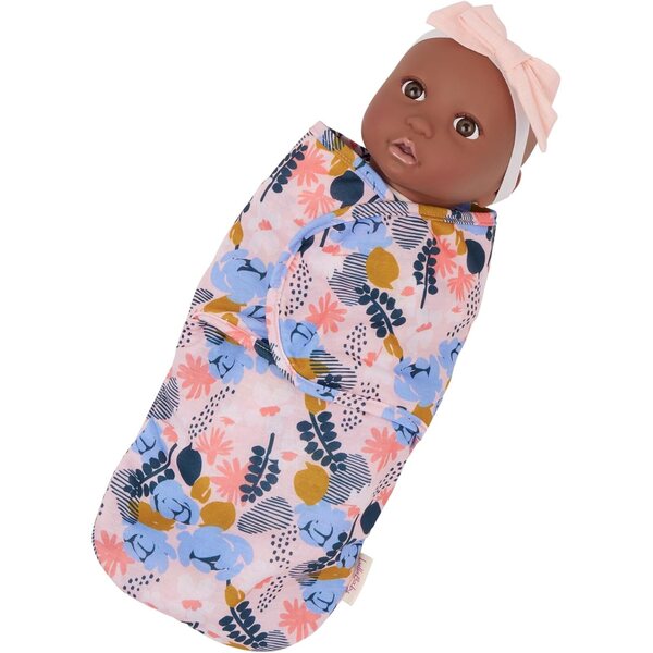 LullaBaby 14 Zoll realistische Puppe mit geblümtem Wickeltisch und rosa Schleife