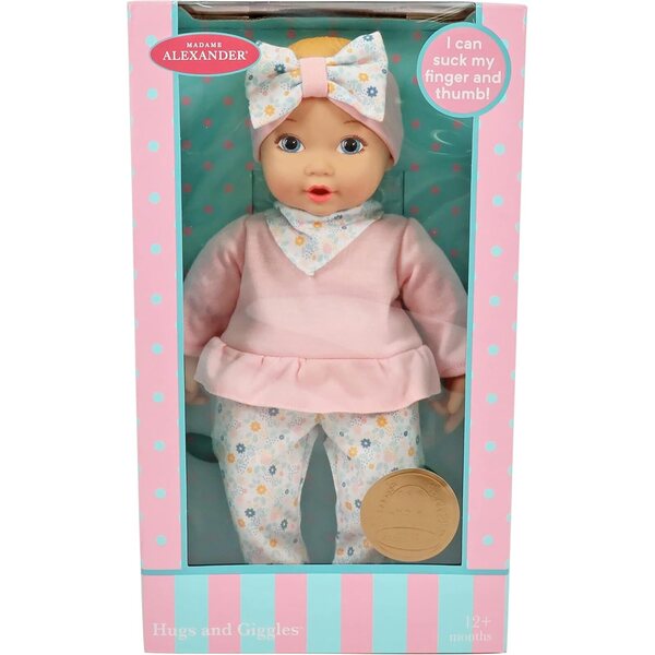 Madam Alexander 33 cm lėlė švelnaus kūno ir tikroviškomis detalėmis, šviesaus tono