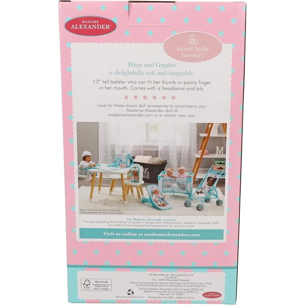 Madam Alexander 33 cm lėlė švelnaus kūno ir tikroviškomis detalėmis, šviesaus tono