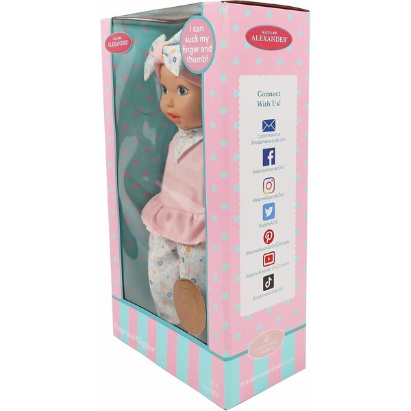 Madam Alexander 33 cm lėlė švelnaus kūno ir tikroviškomis detalėmis, šviesaus tono
