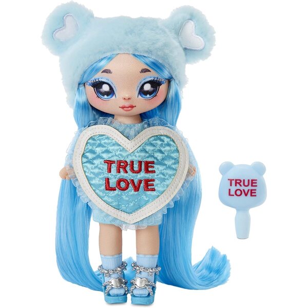 Na Na Na Surprise Lily Sarang - Poupée douce de 7,5" aux cheveux bleus et robe en forme de cœur
