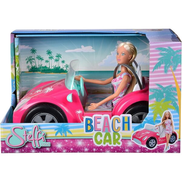 Steffi Love Strandauto und Puppe – Komplettset mit Cabrio und Modeaccessoires