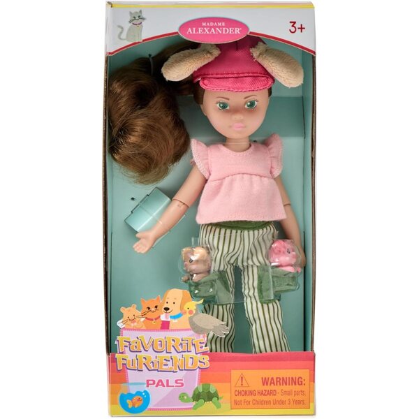 Madame Alexander Bambola Fashion 7 Pollici Favorite Furiends con 2 Cuccioli