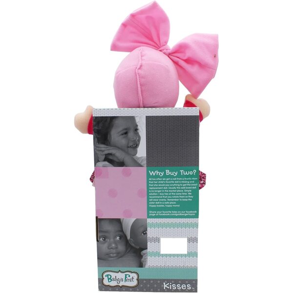 Weiche Baby Kisses-Puppe mit süßen Geräuschen und farbenfroher bedruckter Kleidung