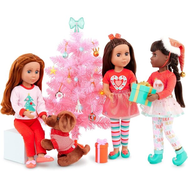 Glitter Girls Eve – 14-Zoll-Puppe mit Weihnachtsbaum und Dekorationen, festliches Outfit
