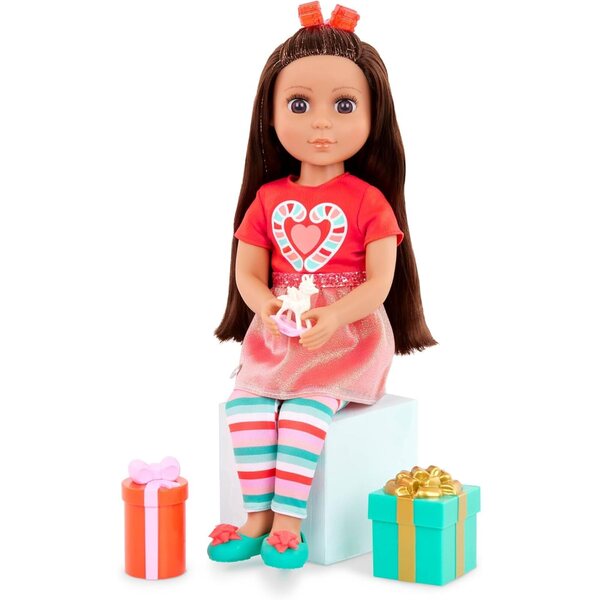 Glitter Girls Eve – 14-Zoll-Puppe mit Weihnachtsbaum und Dekorationen, festliches Outfit