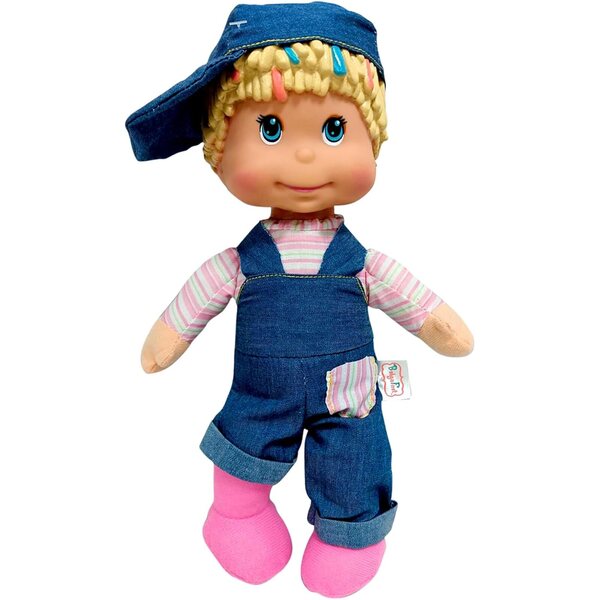 Interaktive Puppe „My Alphabet Boy“ mit Jeans-Overall und ABC-Liedern für Kinder ab 1 Jahr