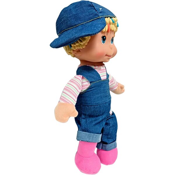 Interaktive Puppe „My Alphabet Boy“ mit Jeans-Overall und ABC-Liedern für Kinder ab 1 Jahr
