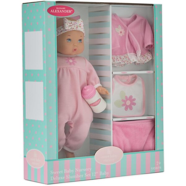 Madame Alexander 12 Zoll Sweet Baby Nursery Deluxe Schlummerset für Kinder