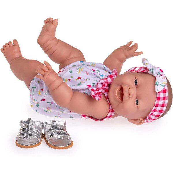 Lola Spring Picnic 14" realistische bewegliche Vinylpuppe mit Kleid und Schuhen