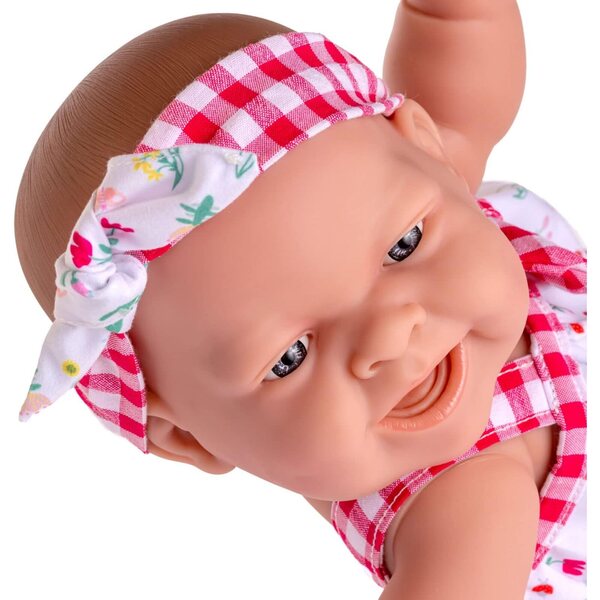 Lola Spring Picnic 14" realistische bewegliche Vinylpuppe mit Kleid und Schuhen