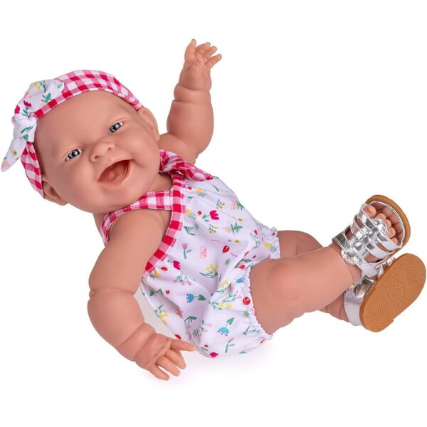Lola Spring Picnic 14" realistische bewegliche Vinylpuppe mit Kleid und Schuhen