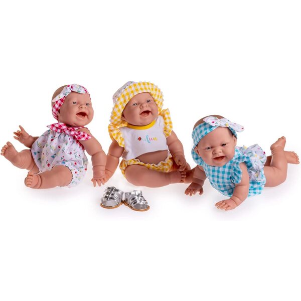 Lola Spring Picnic 14" realistische bewegliche Vinylpuppe mit Kleid und Schuhen