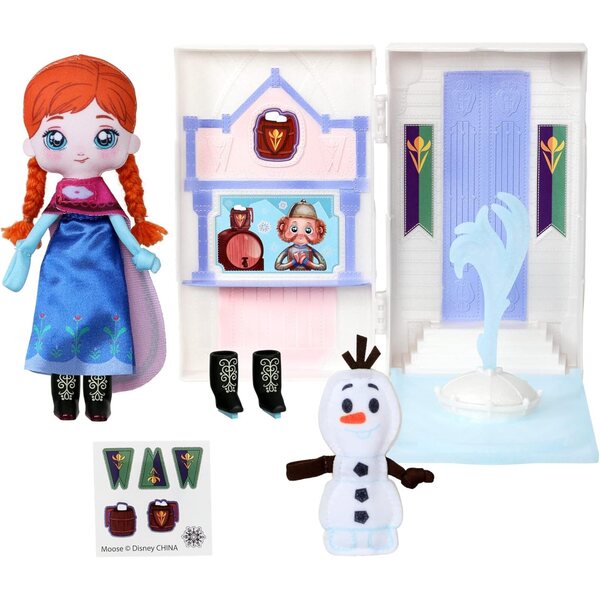 Disney Sweet Seams Deluxe Pack 6" - Anna et Olaf avec château et patinoire