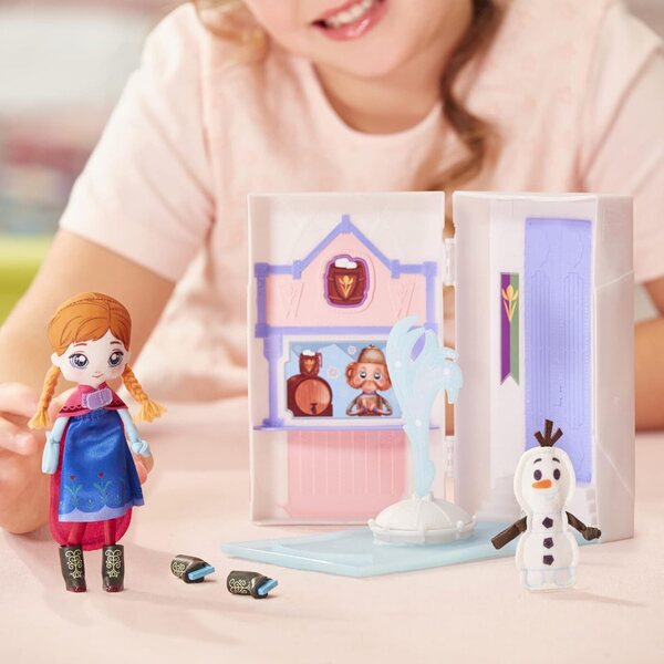 Disney Sweet Seams Deluxe Pack 6" - Anna et Olaf avec château et patinoire