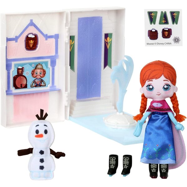 Disney Sweet Seams Deluxe Pack 6" - Anna et Olaf avec château et patinoire