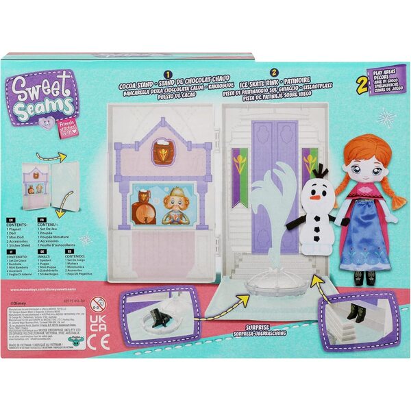 Disney Sweet Seams Deluxe Pack 6" - Anna et Olaf avec château et patinoire