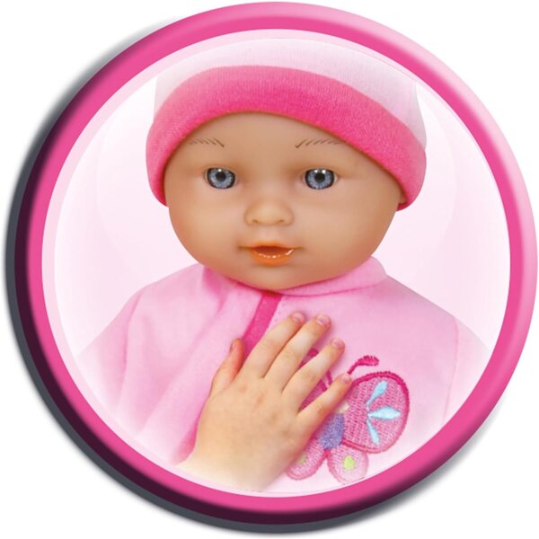 Lissi 11" sprechende Puppe mit rosa Kleid und interaktiven Sounds für Kinder ab 2 Jahren