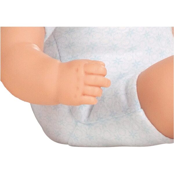 Gotz Muffin to Dress 13" Soft Cloth/Vinyl Baby Doll in Blue with Blue Sleeping Eyes
