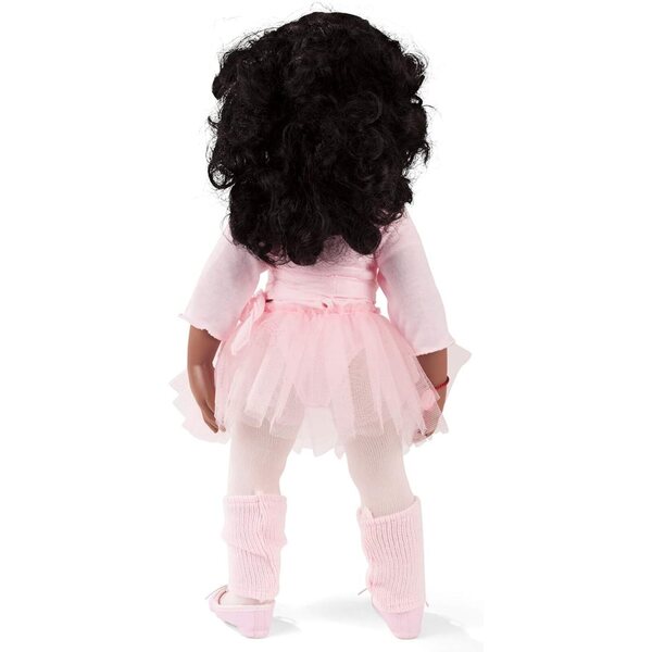 Gotz Hannah Ballet bewegliche Puppe 19,5 Zoll Afroamerikanerin mit langen Haaren und zusätzlichem Outfit