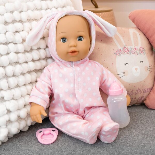 Bayer Design First Words Baby: interaktive Puppe mit Geräuschen und schließenden Augen