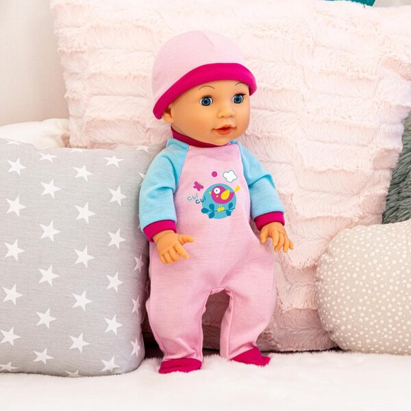 Bayer Design Bouncy Baby Doll 14" – Interaktive Puppe mit Sound und Bewegung