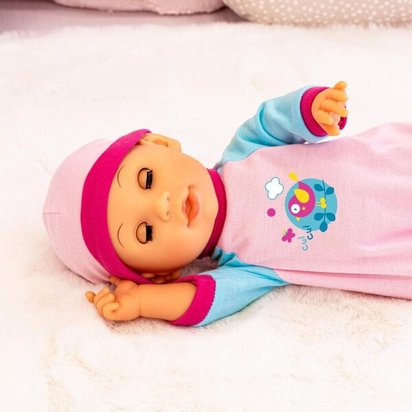 Bayer Design Bouncy Baby Doll 14" – Interaktive Puppe mit Sound und Bewegung