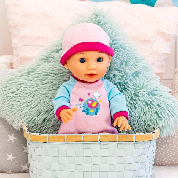 Bayer Design Bouncy Baby Doll 14" – Interaktive Puppe mit Sound und Bewegung
