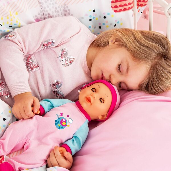 Bayer Design Bouncy Baby Doll 14" – Interaktive Puppe mit Sound und Bewegung