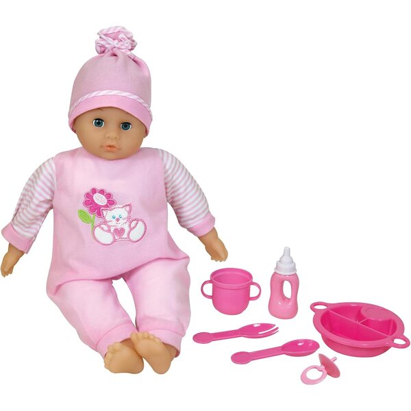 Lissi Dolls Sprechende Puppe 40 cm mit Essenszubehör – Interaktives Spiel