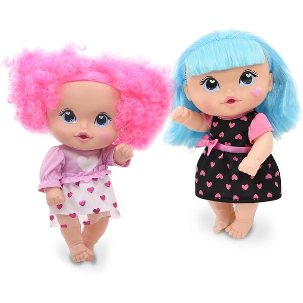 Cuddle Kids Yummy Hearts 11": 2 Puppen mit bunten Haaren und austauschbarer Kleidung