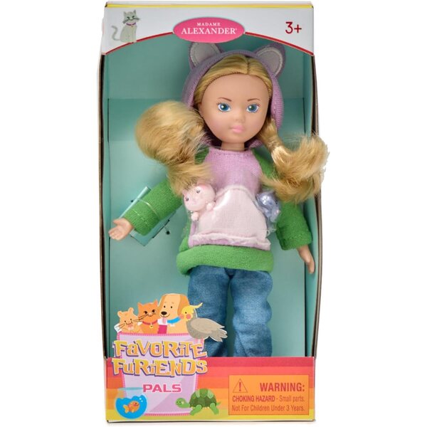 Madame Alexander Modepuppe 7 Zoll Kitty mit 2 Kätzchen – 3+ Jahre