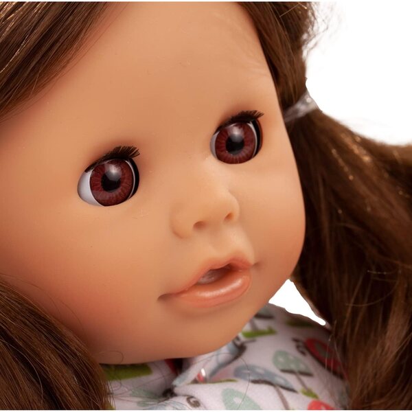 Götz Aquini 33 cm – Babypuppe aus Stoff mit braunen Haaren und braunen Augen