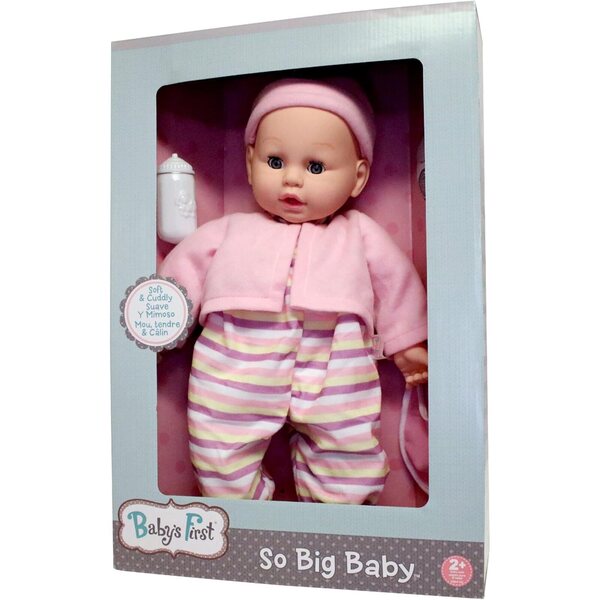 Baby's First So Big: 19-Zoll-Puppe mit gestreiftem Pyjama und Zubehör für Kinder ab 2 Jahren