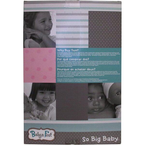 Baby's First So Big: 19-Zoll-Puppe mit gestreiftem Pyjama und Zubehör für Kinder ab 2 Jahren