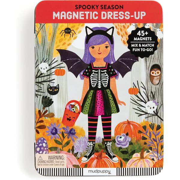 Mudpuppy Spooky Season Magnetic Game - Halloween Dress Up with 40+ Magnet